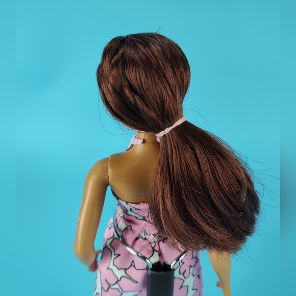 Mattel Curvy Barbie Doll #66 Beautiful Butterflies Burgundy Hair Redressed VG - Picture 10 of 12